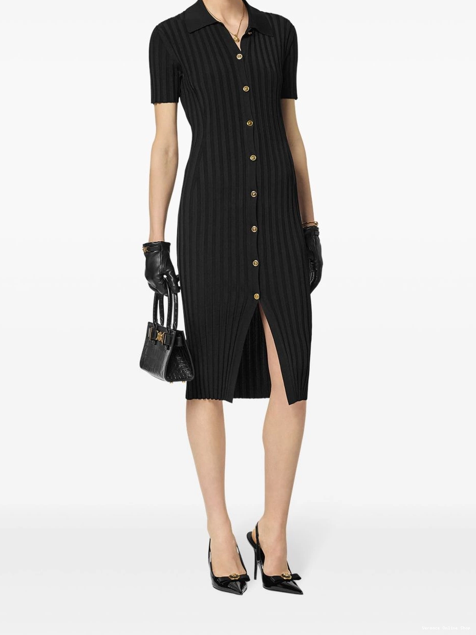 Cheap midi shirt Women knitted Versace dress 0817